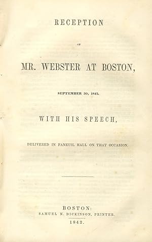 Speech of the Hon. Daniel Webster, on the subject of slavery; delivered in the United States Sena...
