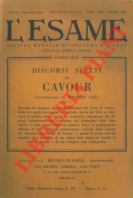 Discorsi scelti di Cavour.