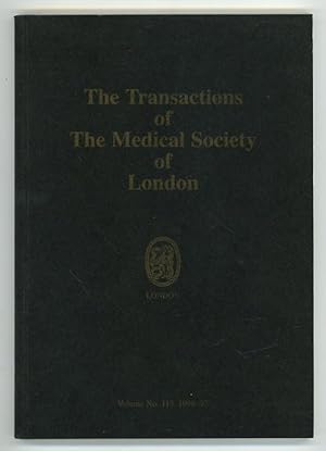 Transactions of The Medical Society of London Volume the One Hundred and Thirteenth