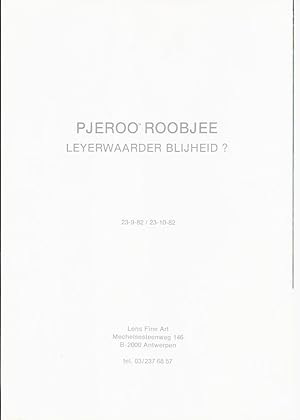 Pjeroo Roobjee : Leyerwaarder Blijheid ? (announcement card)
