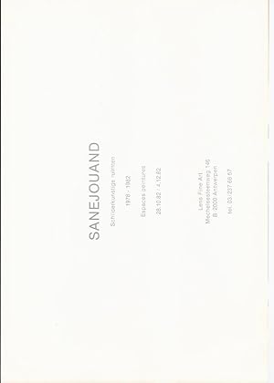 Sanejouand : Schilderkunstige Ruimten / Espaces Peintures 1978 - 1982 (announcement card)