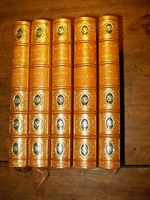 OEUVRES 5 vol. : CHANSONS T. I & T. II ( 1859) Edition revue par l'auteur contenant 53 gravures s...