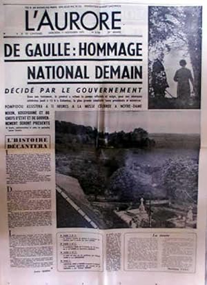 DE GAULLE: HOMMAGE NATIONAL DEMAIN