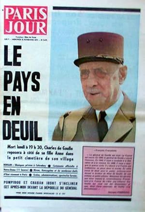 LE PAYS EN DEUIL/CHARLES DE GAULLE