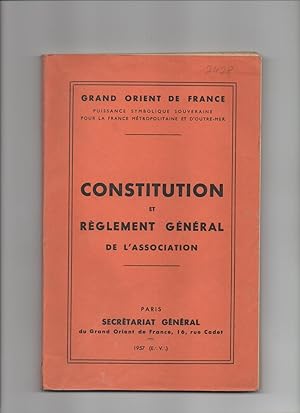 CONSTITUTION ET REGLEMENT GENERAL DE L'ASSOCIATION