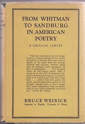 From Whitman to Sandburg in American Poetry: A Critical Survey