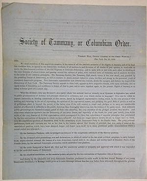 SOCIETY OF TAMMANY, OR COLUMBIAN ORDER. TAMMANY HALL, COUNCIL CHAMBER OF THE GREAT WIGWAM, NEW YO...