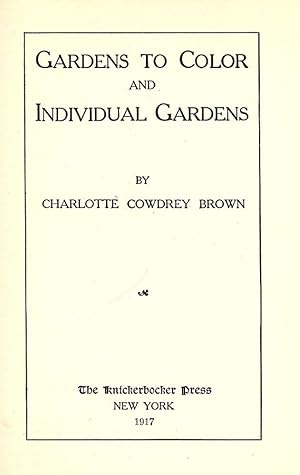 GARDENS TO COLOR AND INDIVIDUAL GARDENS