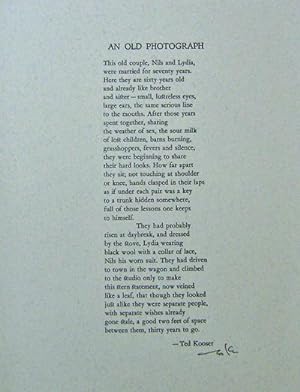 An Old Photograph (Signed Poetry Broadside)