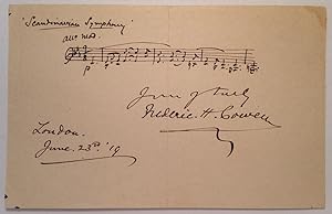Autographed Musical Manuscript with three bars of music from "Scandinavian Symphony"