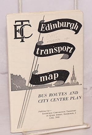 Edinburgh corporation transport map: Bus routes and city centre plan