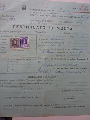 Documento "Stazione di Monta di CINGIANO Comune di CINGIANO Ispettorato Proviunciale dell'Agricol...