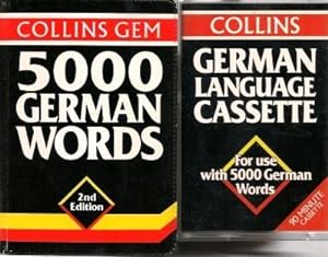 COLLINS GEM 5000 GERMAN WORDS 2nd Edition + 90 Min Cassette Tape