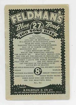 Feldman's 27th Blue Book Containing the Words of 100 Song Hits