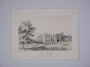 Fine Original Antique Lithograph Illustrating Witton House in Lancashire, The Seat of Joseph Feil...