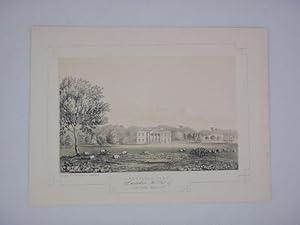 Fine Original Antique Lithograph Illustrating Woodfold Park in Lancashire, The Seat of John Fowde...