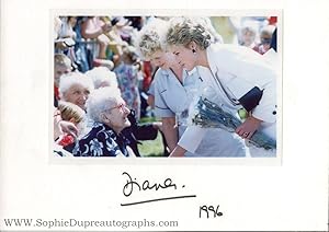 Fine coloured photo signed & dated on the mount, (Princess of Wales, 1961-1997, ex-wife of Prince...