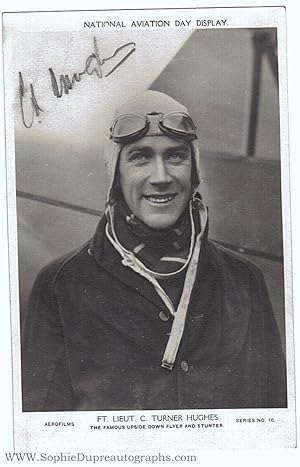 Postcard photo by Aerofilms signed in pencil (Flight Lieutenant C in XXIV Squadron, Stunt Flyer)