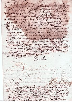 Charter, in Portuguese with transcription and translation, (1638-1705, Queen of Charles II and Re...