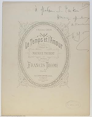 'Le Temps et L'Amour' for voice and piano, (Francis, 1850-1909, French Composer)