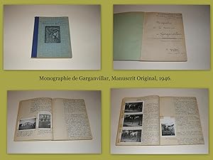 Monographie de la Commune de Garganvillar [Tarn-et-Garonne]. Manuscrit Original - 1946.