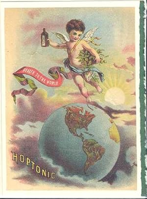 HOPTONIC, "Health to the World" Ad made into a Blank Note Card & Envelope.