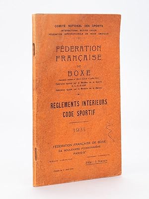 Fédération Française de Boxe - Règlements intérieurs , Code Sportif - 1934