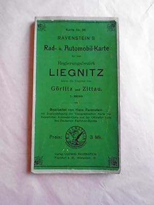 Karte Nr. 35. Ravenstein's Rad- u. Automobil-Karte für den Regierungsbezirk LIEGNITZ Sowie Die Um...