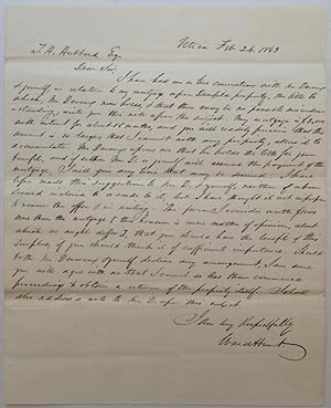 Important Autographed Letter Signed by a contentious judge