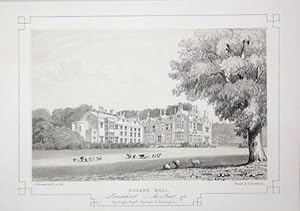 Fine Original Antique Lithograph Illustrating Holker Hall in Lancashire, The Seat of The Right Ho...