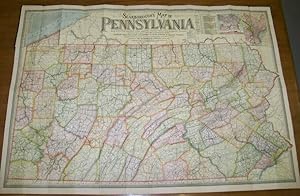 Scarborough's Map of Pennsylvania showing all Counties, Townships, Cities, Boroughs, Villages, Po...