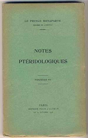 Notes ptéridologiques. Fascicule 7