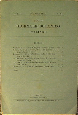 Nuovo Giornale Botanico Italiano.Volume II numero 2