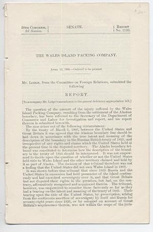 The Wales Island Packing Company: Report No. 2132, April 13, 1904