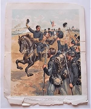 Original Color Civil War Art Print: McClellan at Antietam, Sept. 17, 1862 (1897)