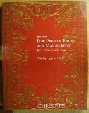 Fine Printed Books and Manuscripts including Americana; 14 June 2005; Sale No. 1534