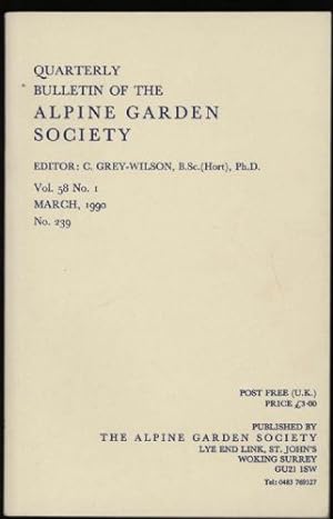 Quarterly Bulletin of the Alpine Garden Society: Vol. 58 No. 1, March 1990, No. 239