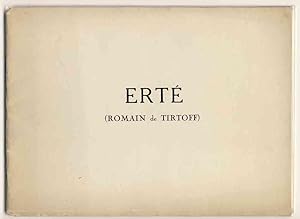 Erté (Romain de Tirtoff) . Catalogue de l'exposition . 1927, Bruxelles.