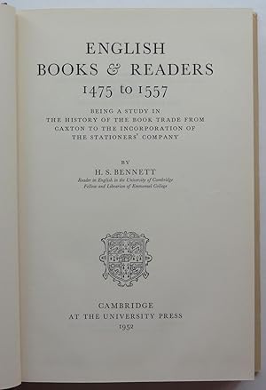 English Books & Readers, 3 vols. (1475-1557; 1558-1603; 1603-1640)