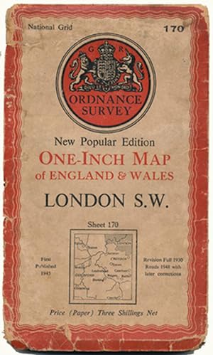 Ordnance Survey National Grid: One-Inch Map of England & Wales: London SW (170)