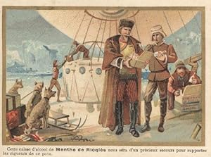 Advertisement for Mente de Ricqles Showing Arctic Explorers