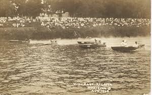 Real Photo Postcard Showing Mideast Regatta Race at Marietta, Georgia, August 1928