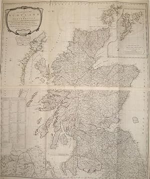 A New and Correct Map of Scotland or North Britain with all the Post and Military Roads, Division...
