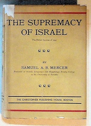 The Supremacy of Israel. The Bohlen Lectures of 1943