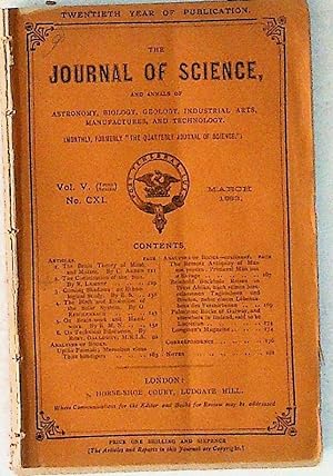 The Journal of Science, and Annals of Astronomy, Biology, Geology, Industrial Arts, Manufactures,...