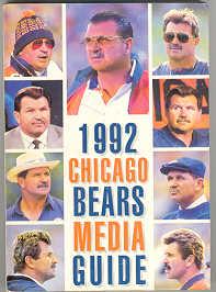 1992 Chicago Bears Media Guide