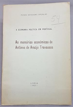 AS MEMORIAS ECONOMICAS DE ANTONIO DE ARAUJO TRAVASSOS
