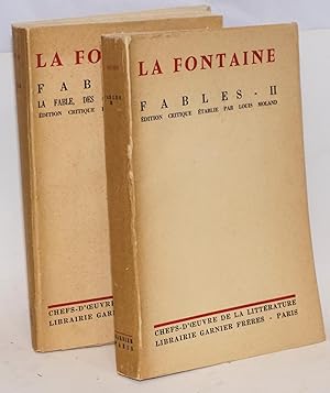 Fables - I, II la fable, des origines a La Fontaine; edition critique etablie par Louis Moland [2...