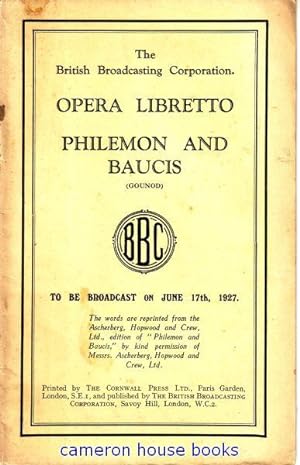 Philemon and Baucis. Opera Libretto.