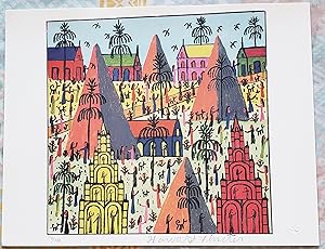 Visions of Clean Worlds (SIGNED by Howard Finster: WFUNA. Limited Ed. Print)